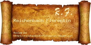 Reichenbach Florentin névjegykártya